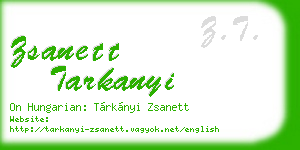 zsanett tarkanyi business card
